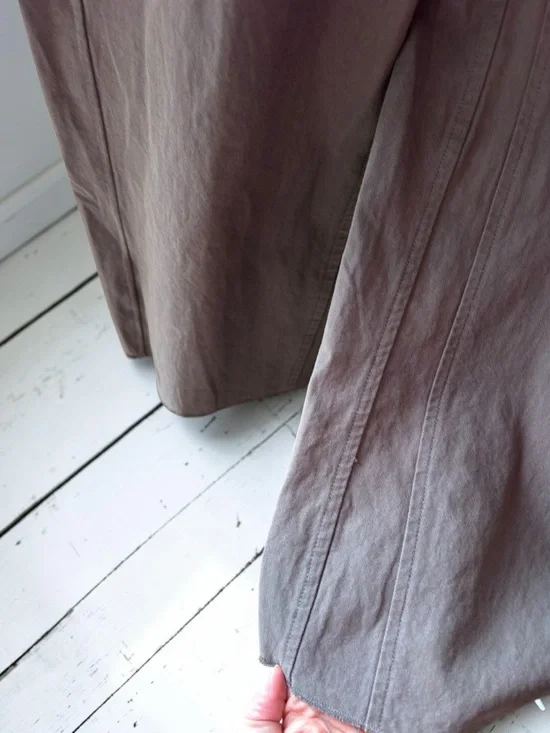 EE:Some Gray Wide Leg Overalls Small Cotton Blend Utility Jumpsuit Strappy Boho - Picture 9 of 15